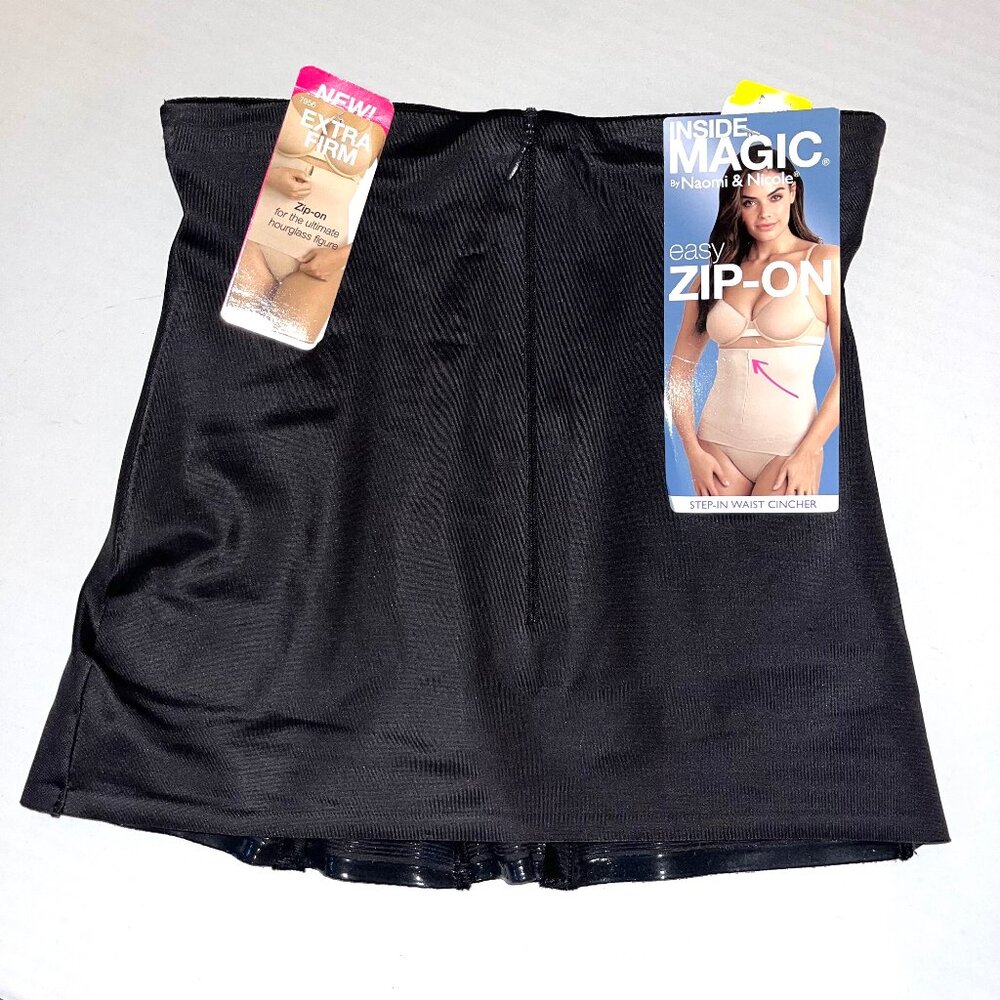 NWT Naomi & Nicole Inside Magic Pull On Zip Up Extra Firm Shapewear
